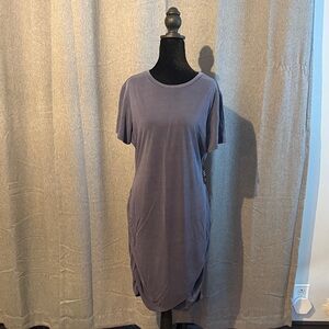 Casual Bluish-gray T-Shirt Dress